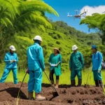 자연생태복원기사의 해외 취업 가능성 - **Prompt: Global Ecological Restoration in Action**
    "A diverse team of male and female ecologica...