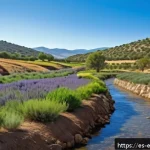 자연생태복원기사와 조경기사의 업무 차이 - A vibrant ecological restoration scene in a Spanish rural landscape, showing experts planting native...