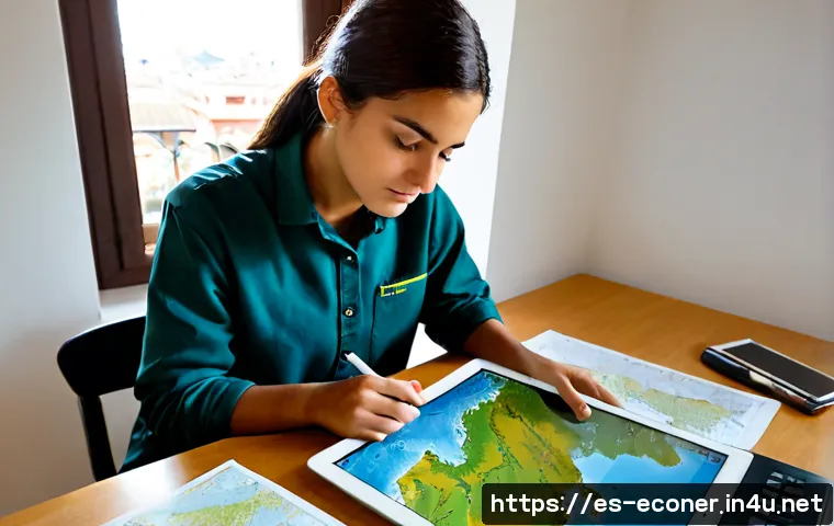 자연생태복원기사 자격증 취득 과정 정리 - Photorealistic Spanish environmental science student preparing for an ecological restoration certifi...